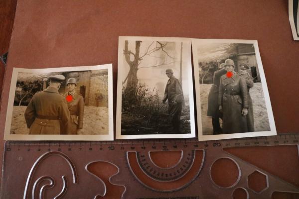 vier original Fotos Ritterkreuzverleihung Dr. phil. Hans Speidel 1944